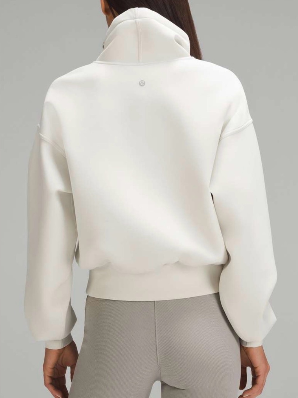 Lululemon Full Flourish cowl neck sweatshirt sz 10 in Bone softstreme material